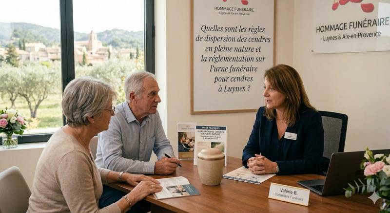 Quelles sont les règles de dispersion des cendres en pleine nature et la réglementation sur l'urne funéraire pour cendres à Luynes ?