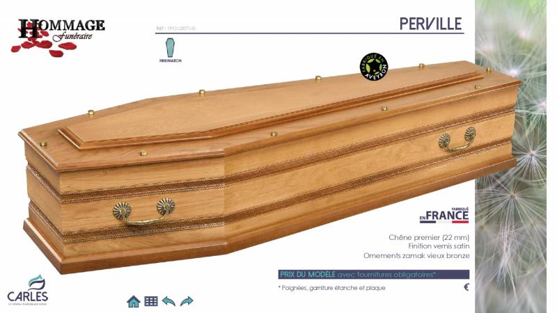 Cercueil en chêne premier modèle 